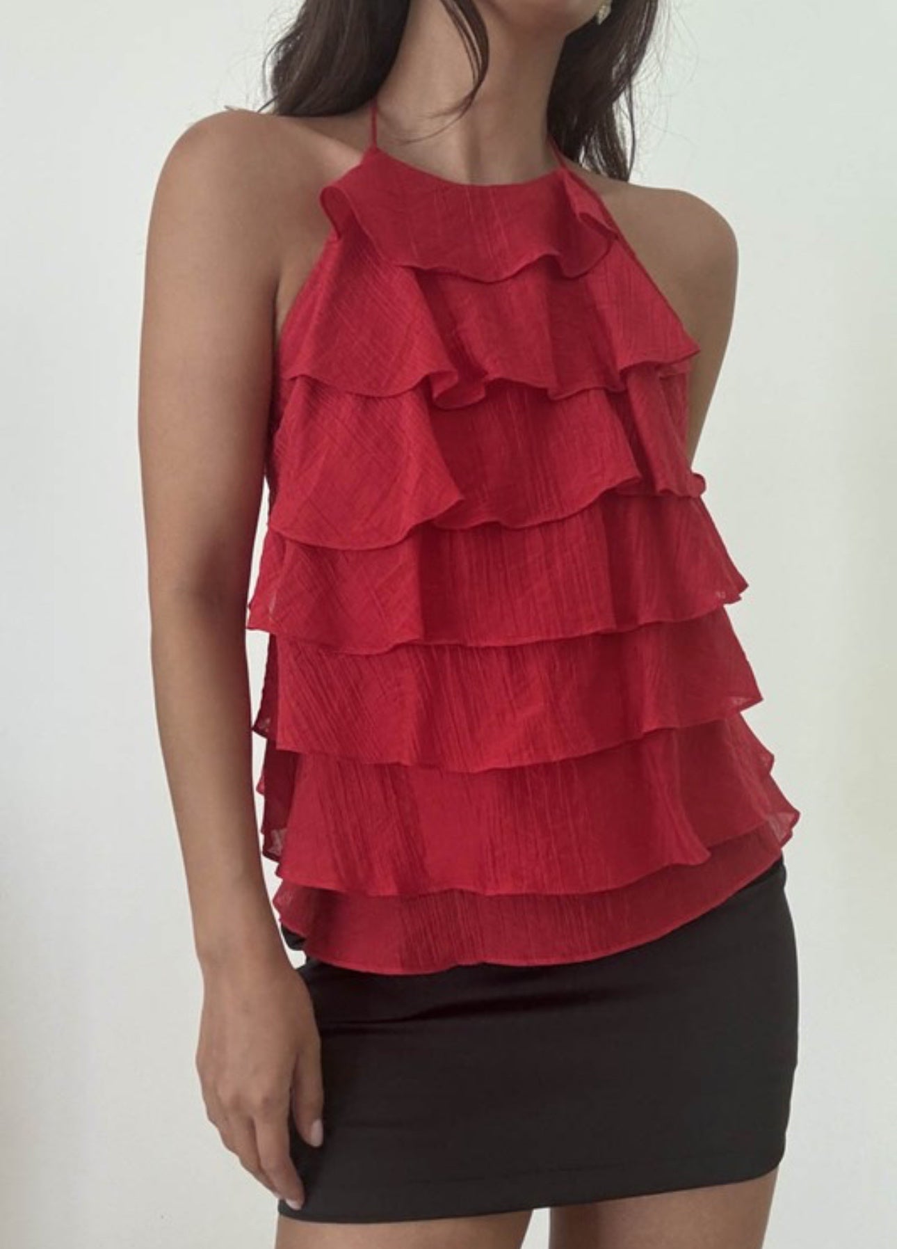 Backless Ruffled Top