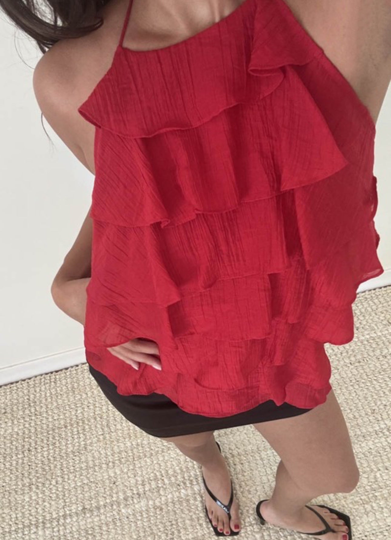 Backless Ruffled Top