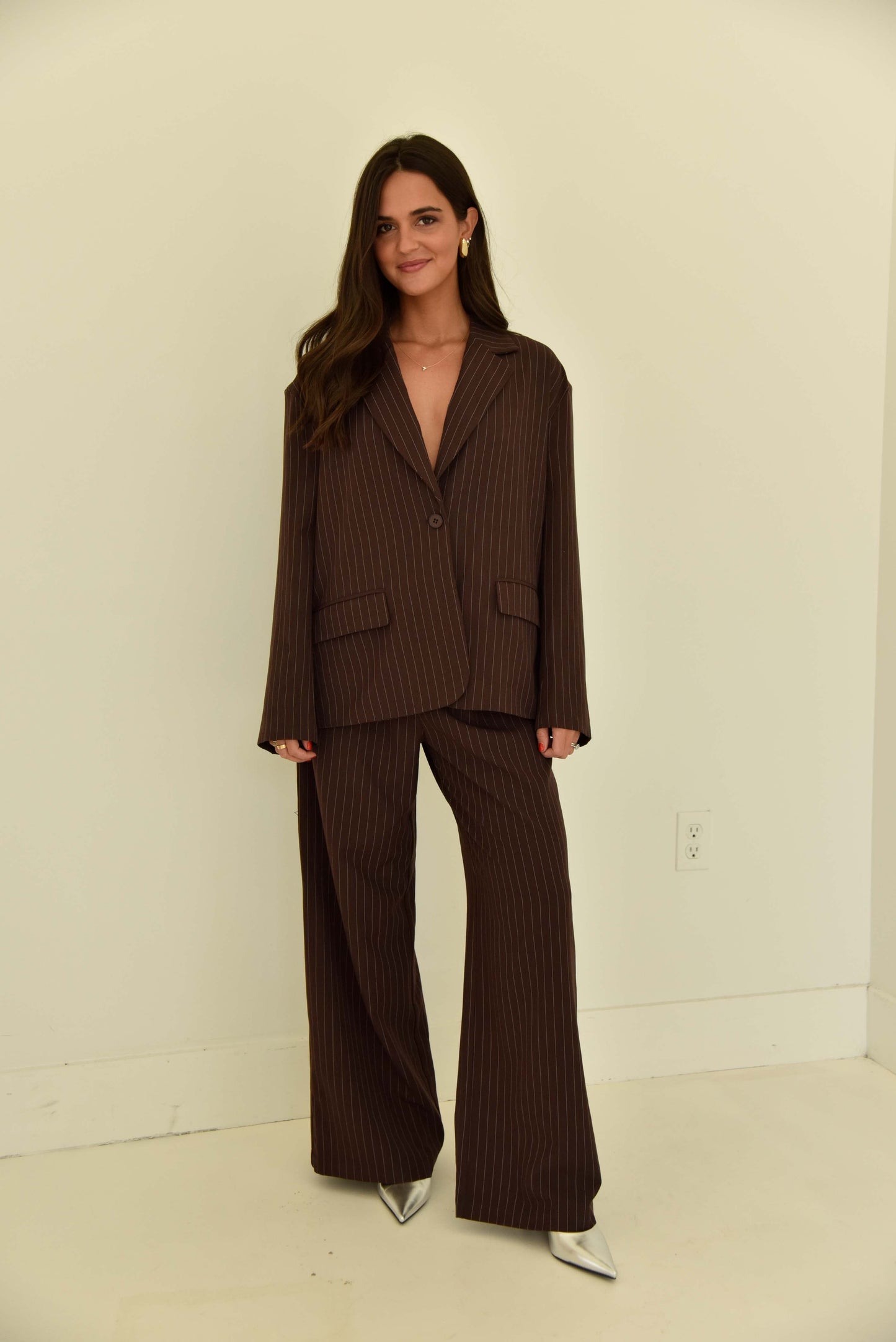 Brown Pin Trousers