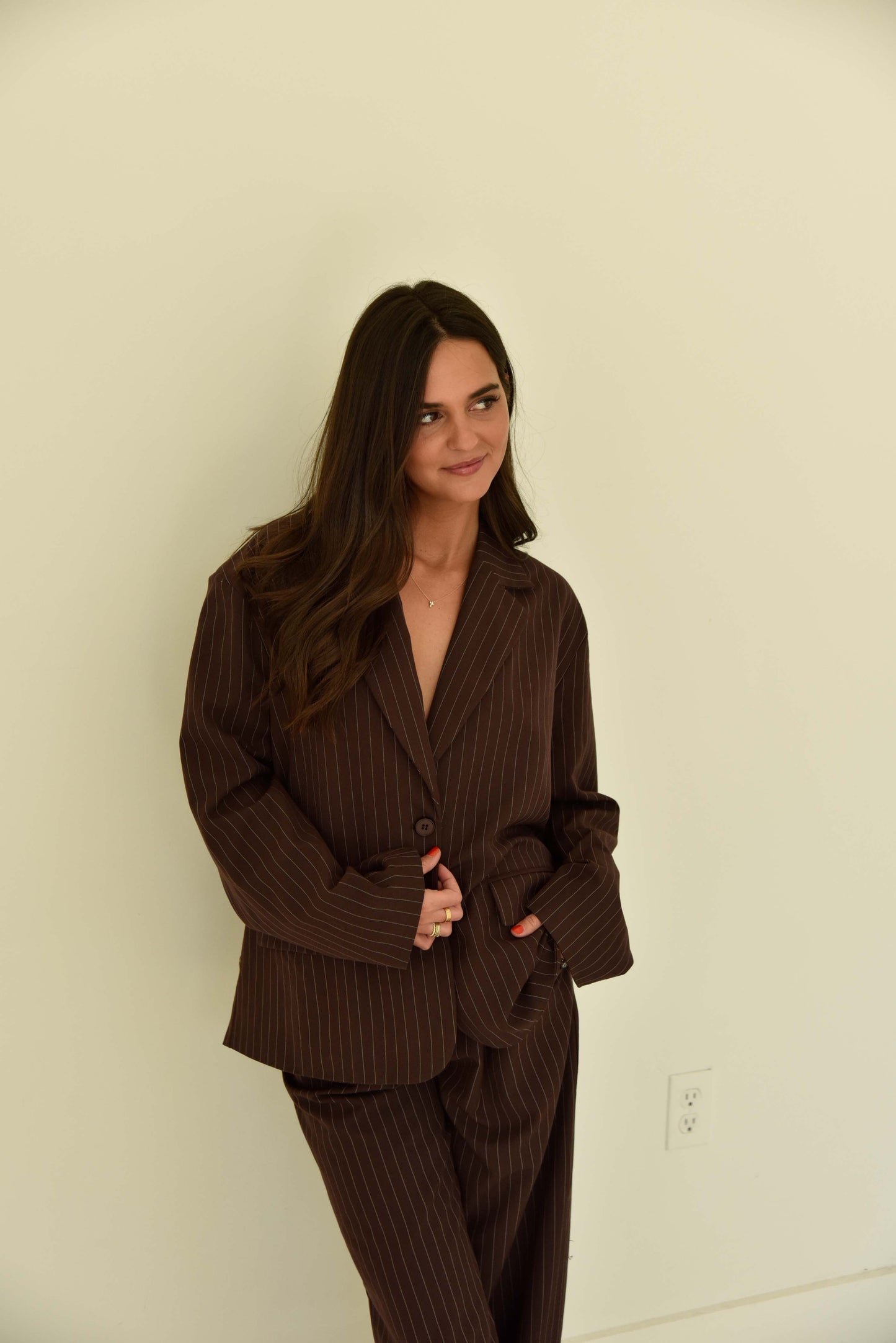 Brown Pin Trousers
