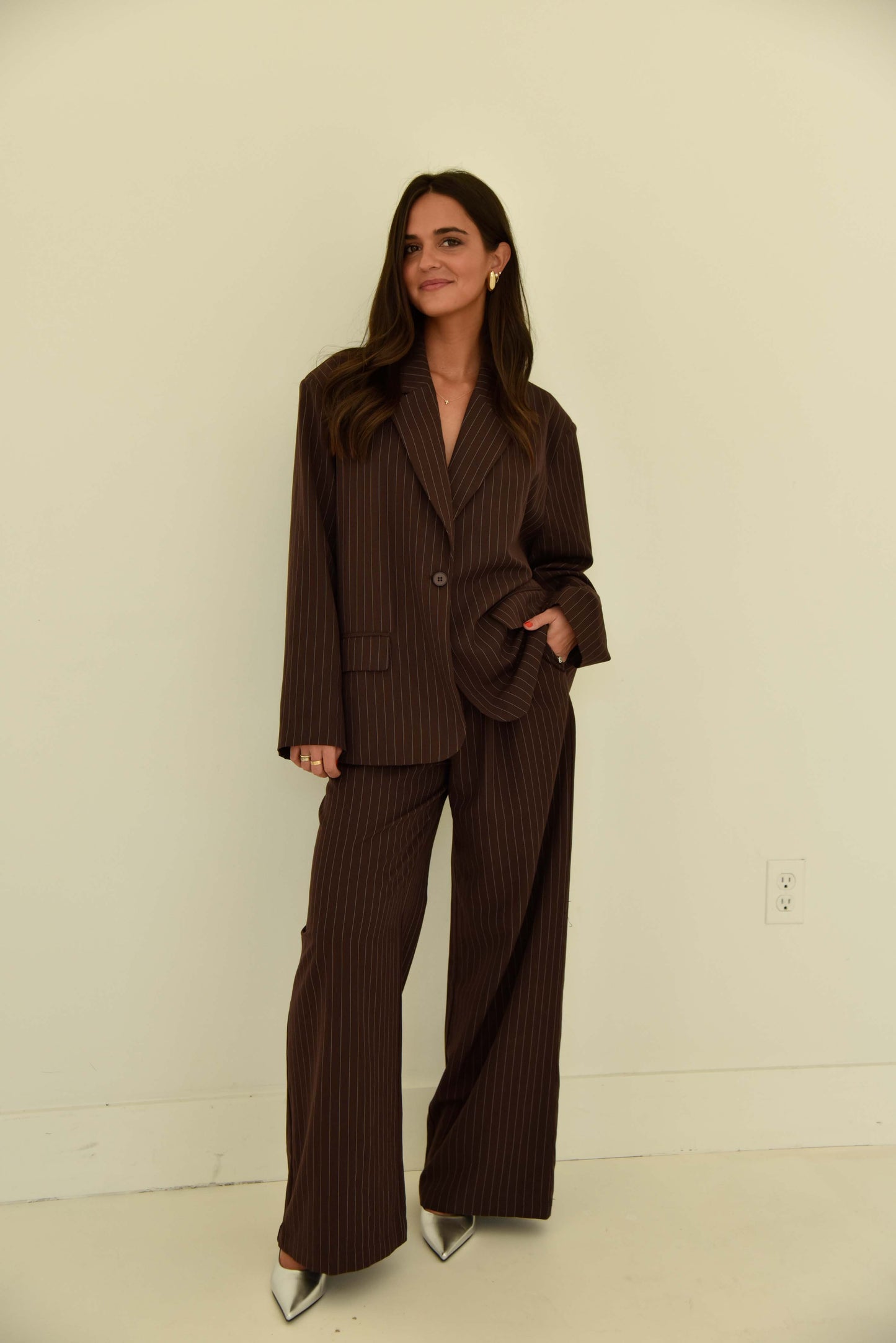 Brown Pin Blazer