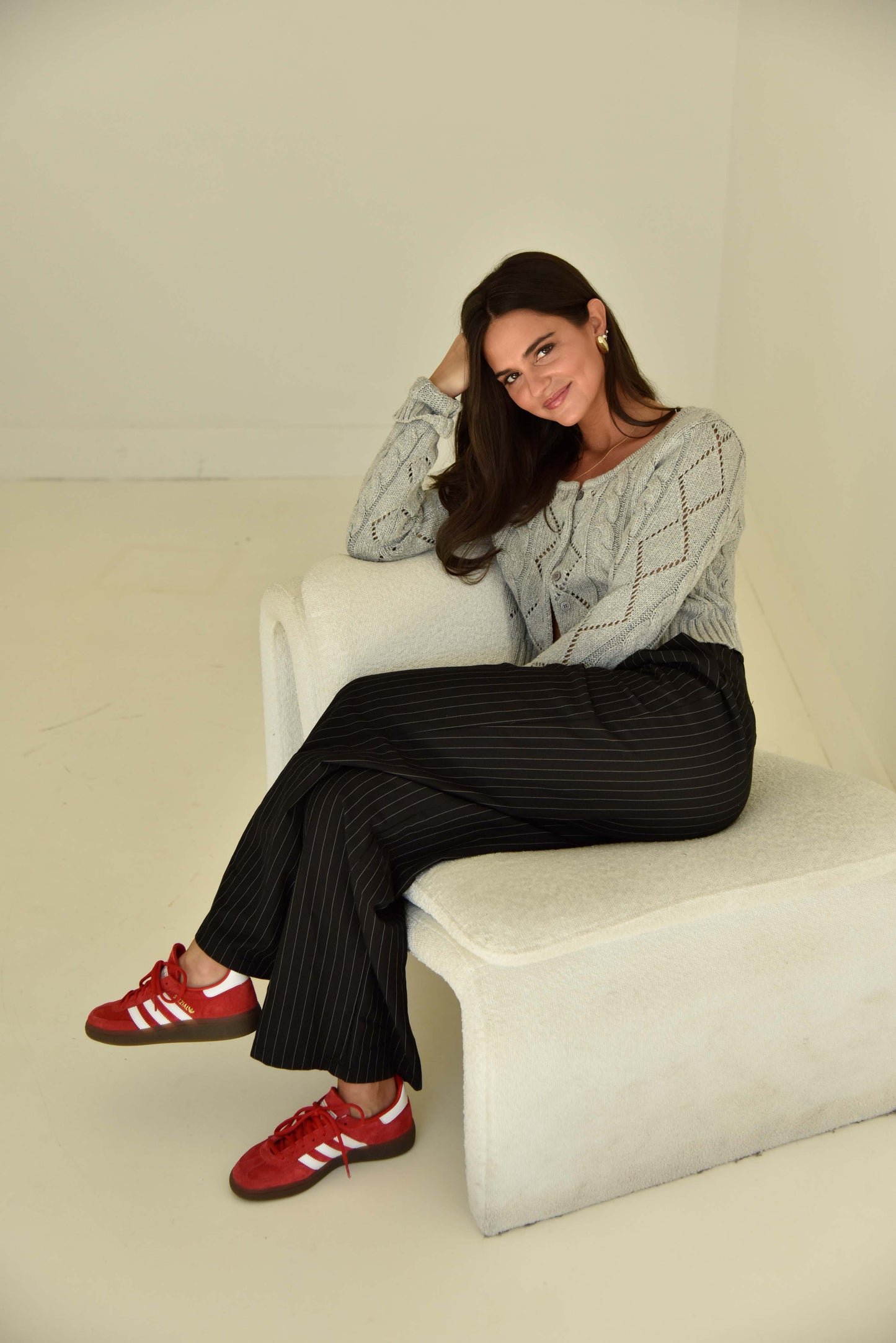 Black Pin Stripe Trousers