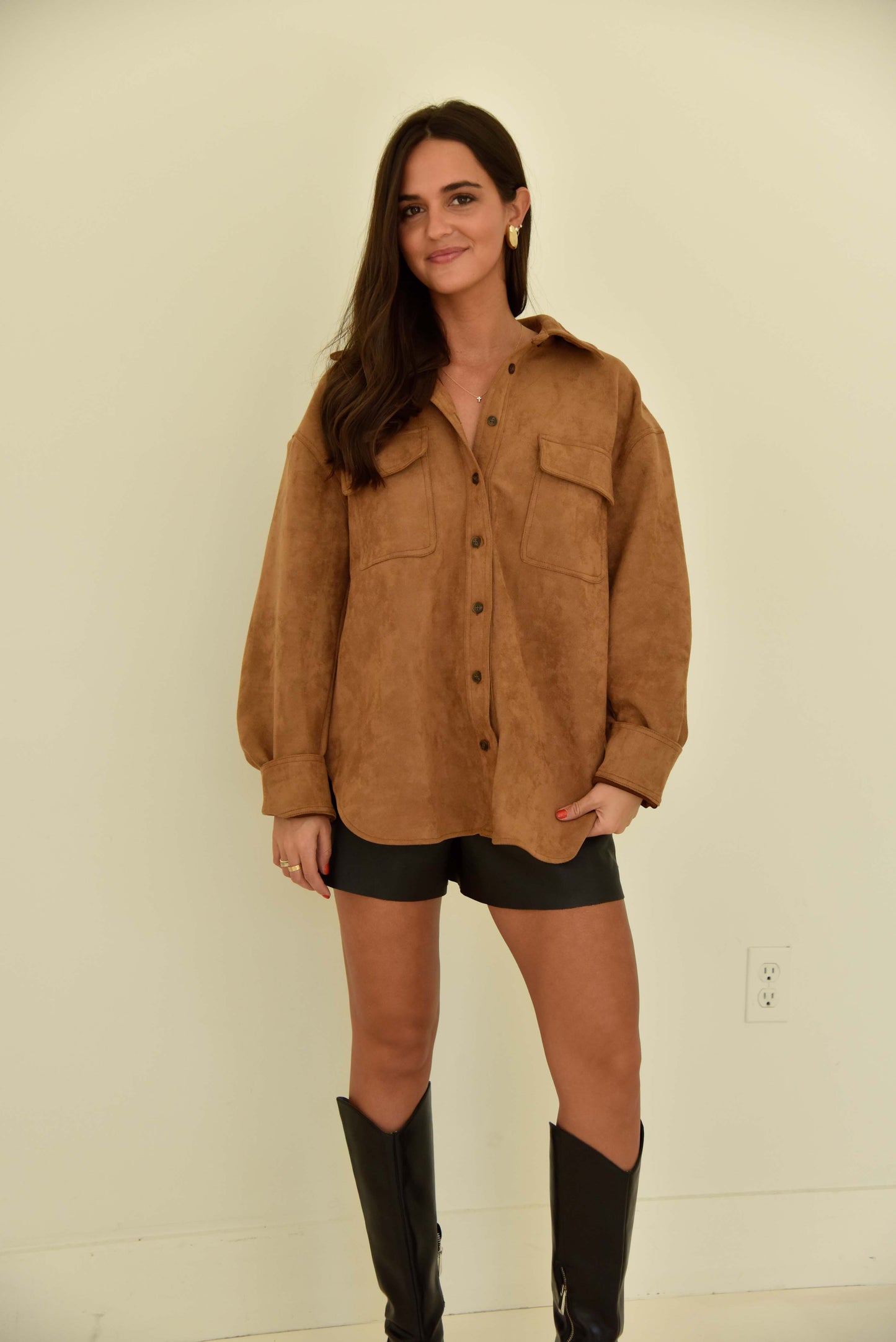 Suede Shirt Jacket