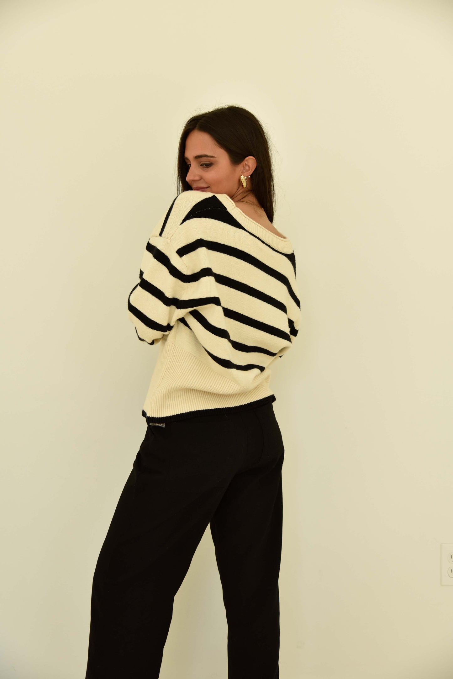 Striped Button Down Cardigan