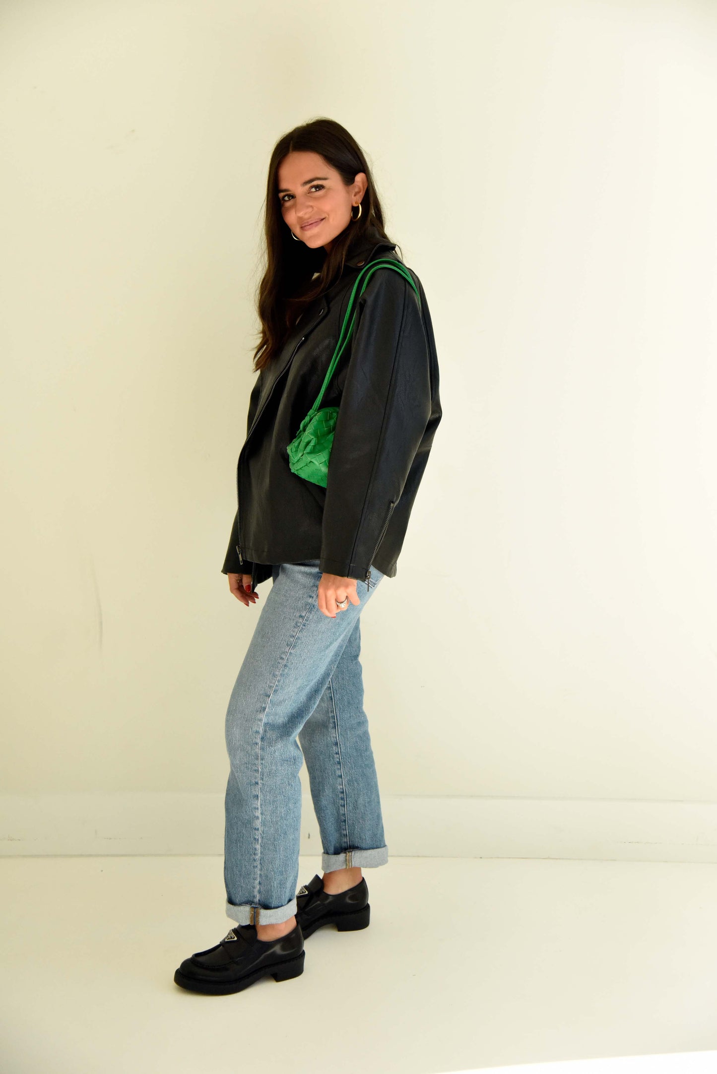 Oversized Leather Jacket