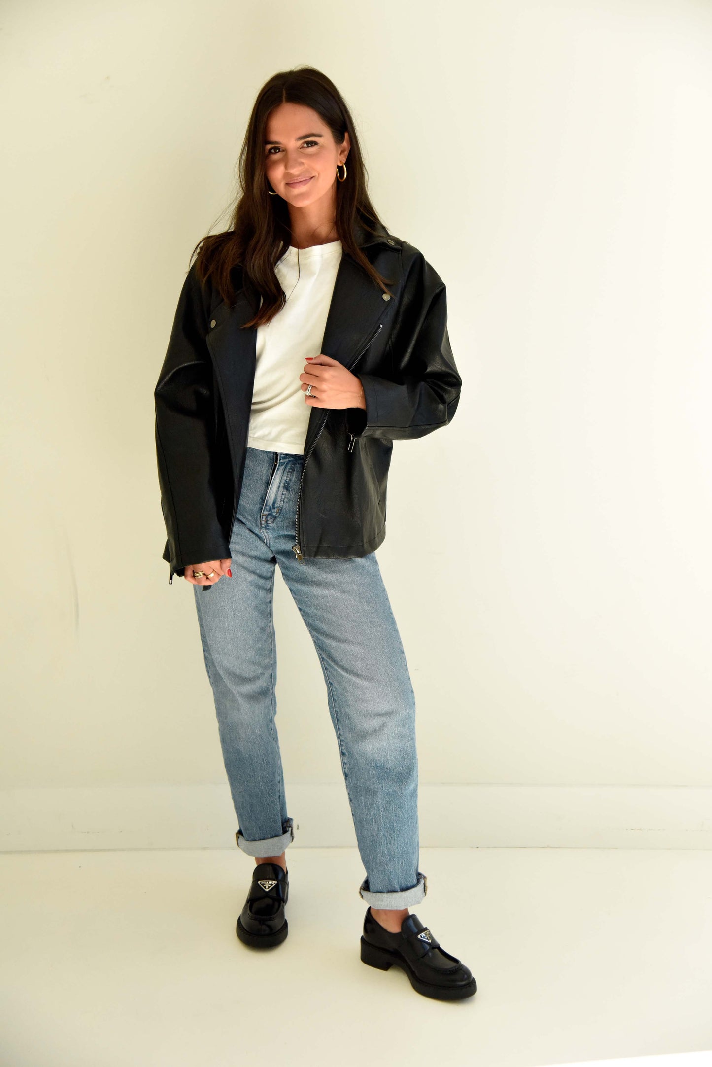 Oversized Leather Jacket