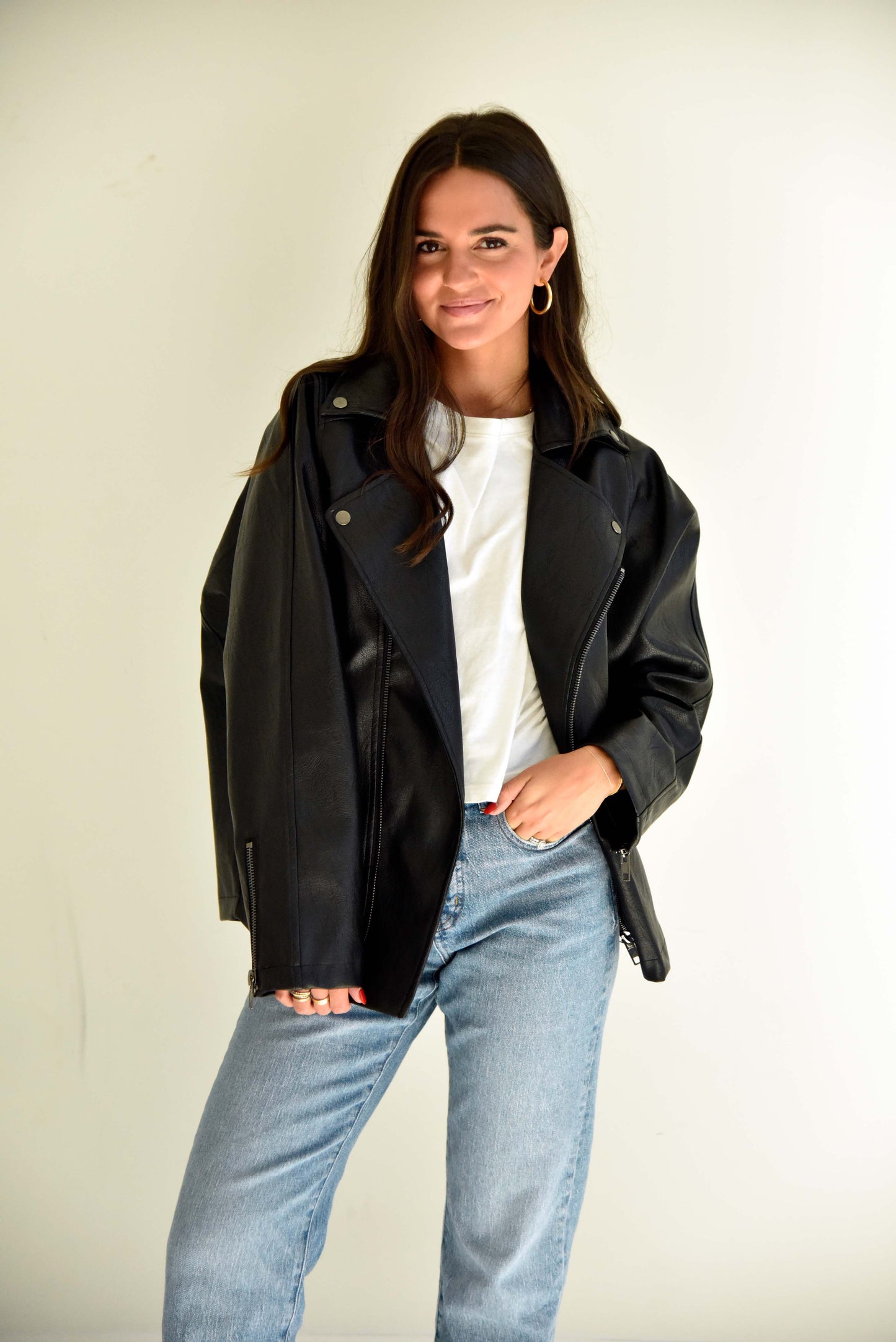 Oversized Leather Jacket