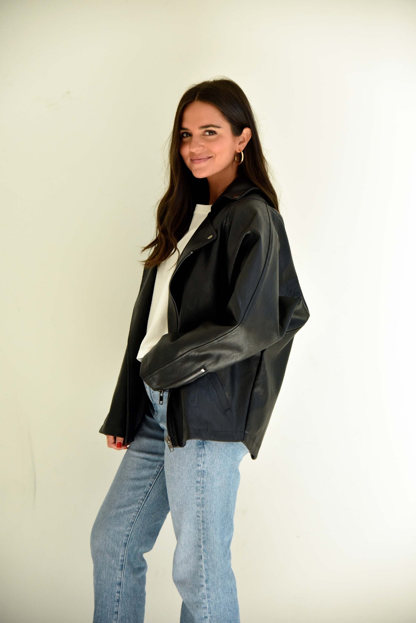 Oversized Leather Jacket