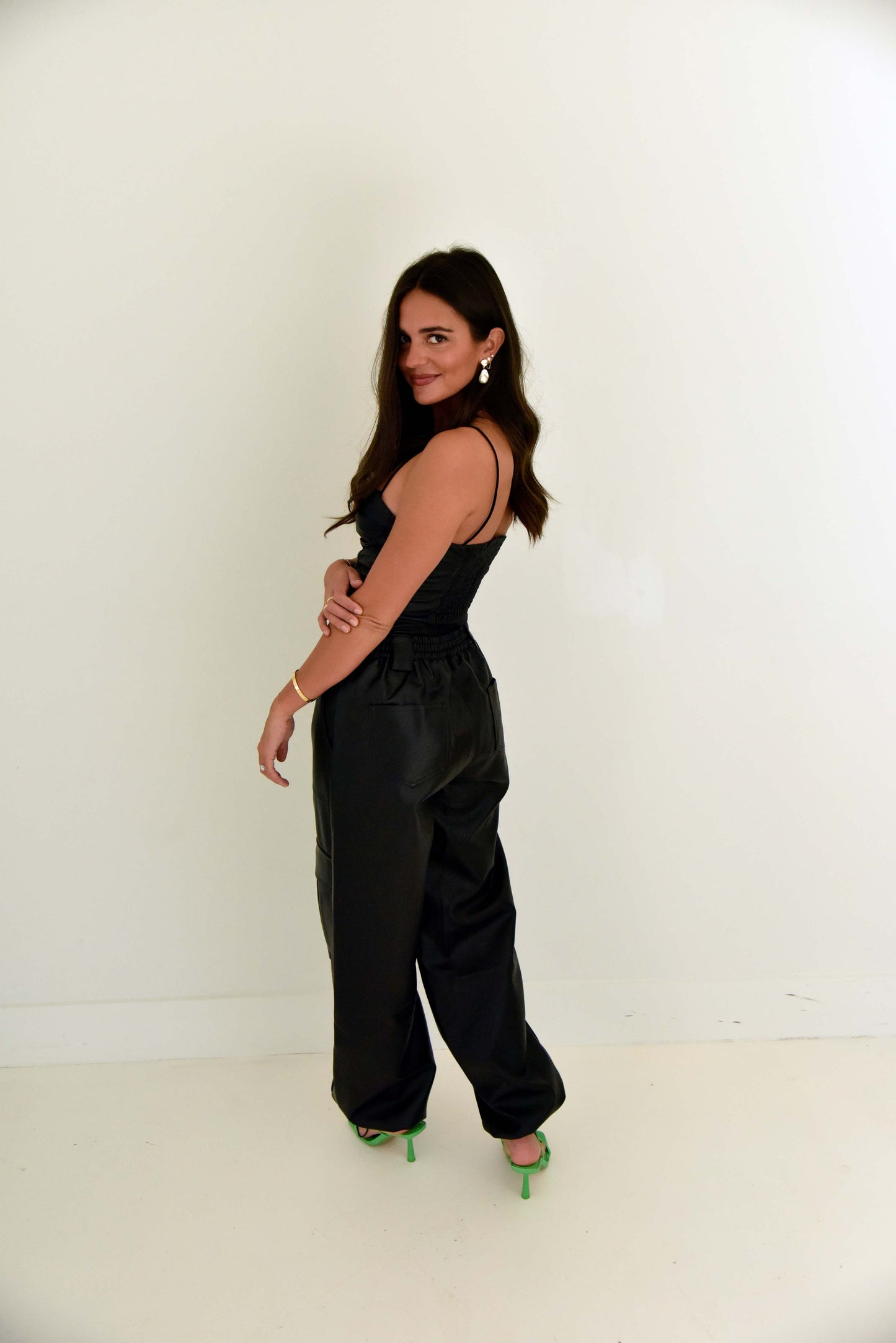 Carmen Cargo Leather Pants