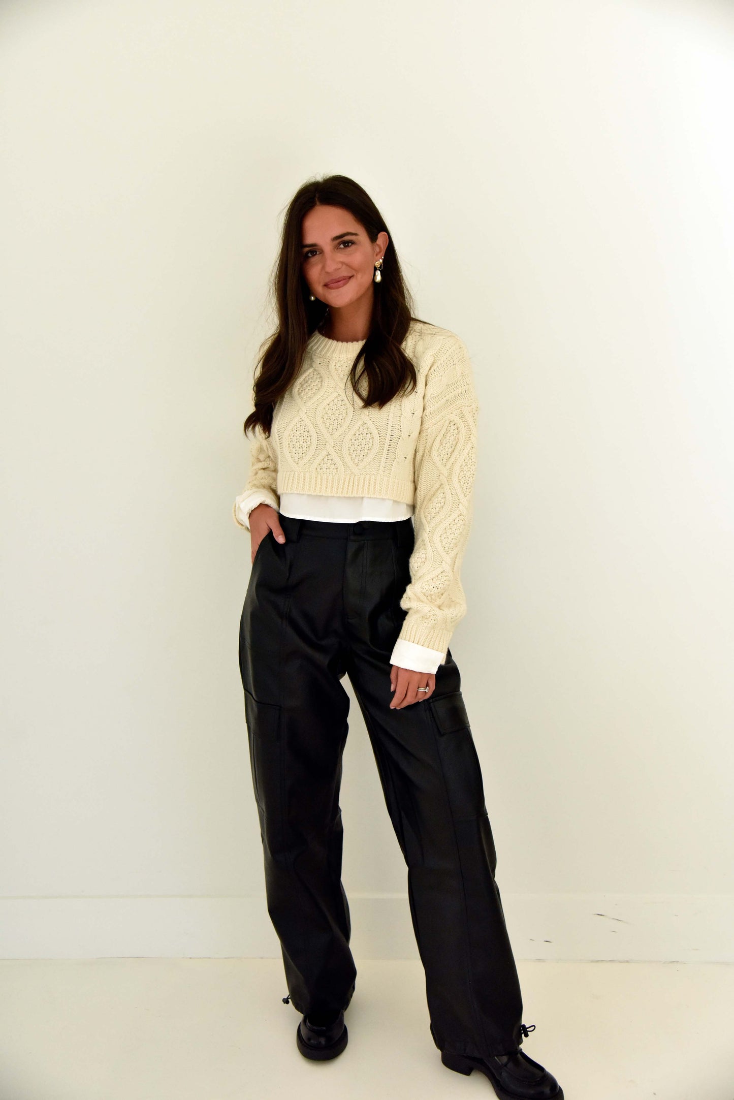 Carmen Cargo Leather Pants