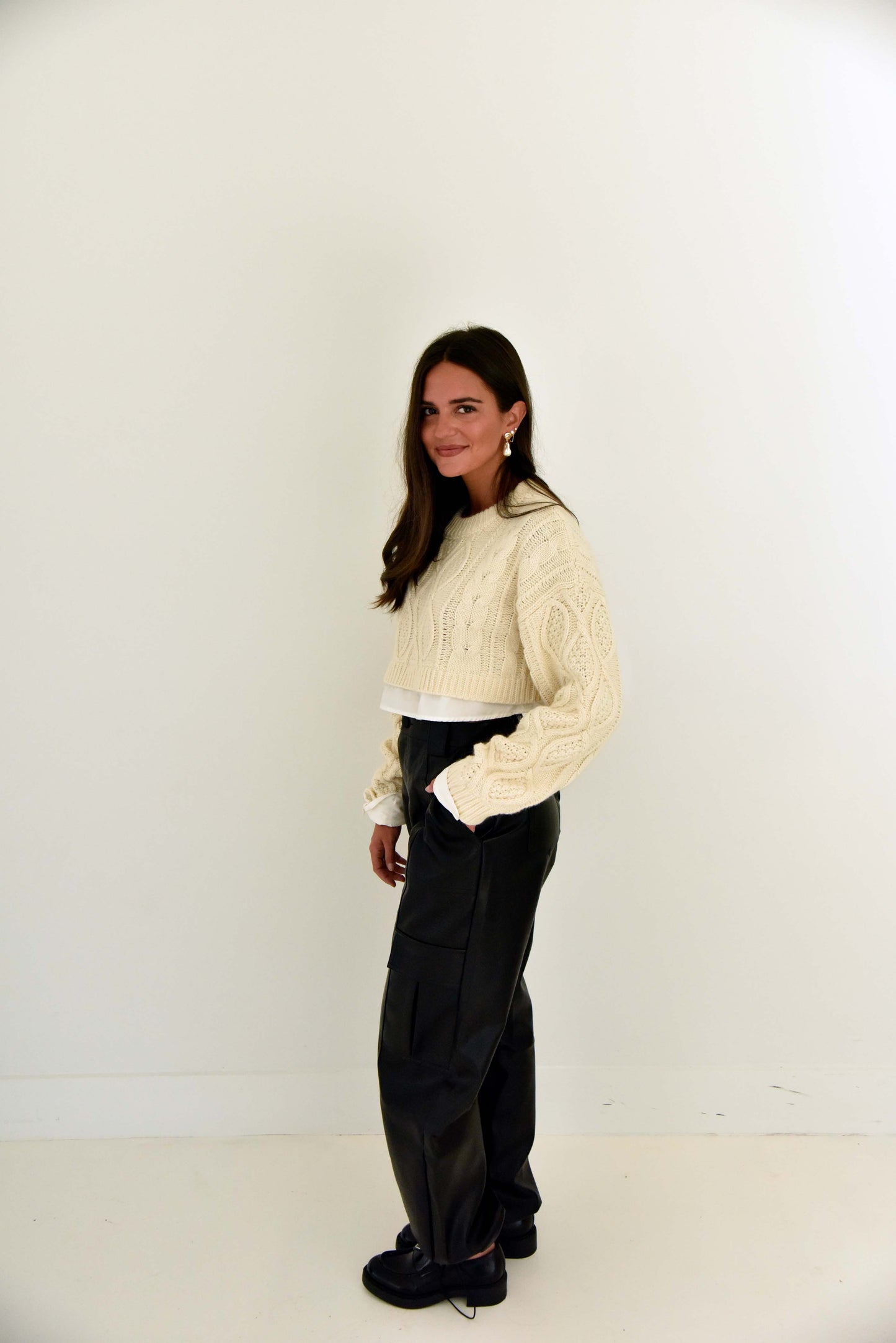 Carmen Cargo Leather Pants