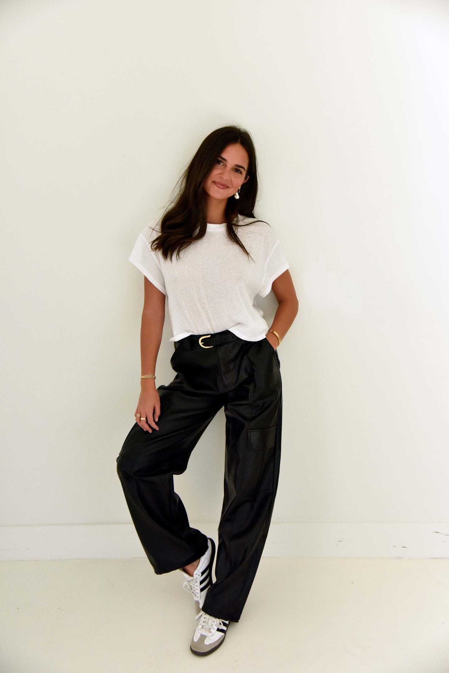 Carmen Cargo Leather Pants