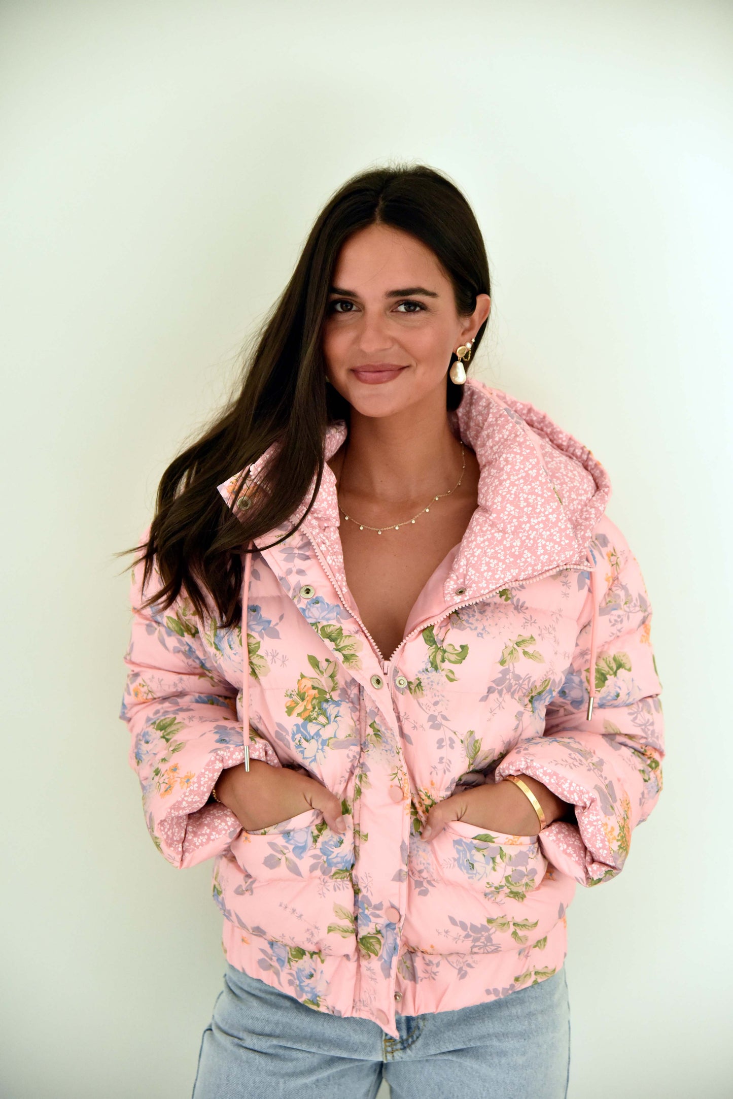 Floral Puffer Coat