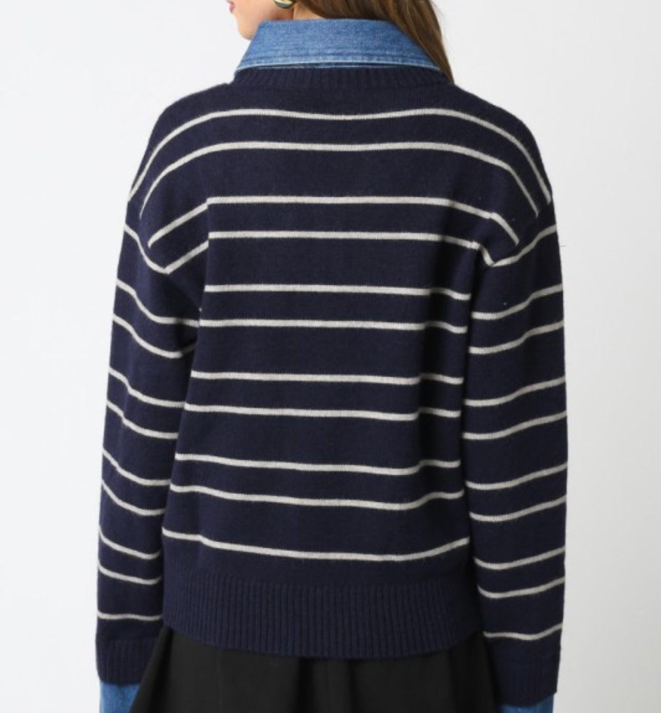 Stripe Denim Sweater