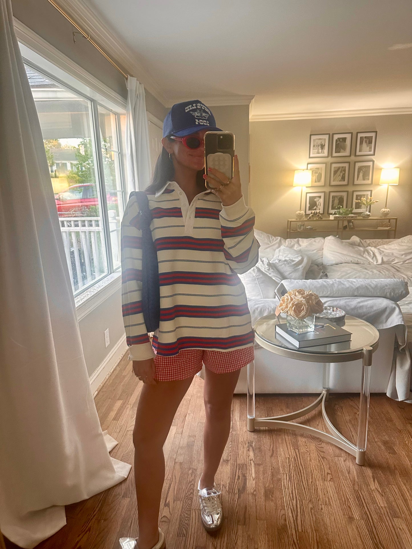 Blue & Red Striped Rugby Top