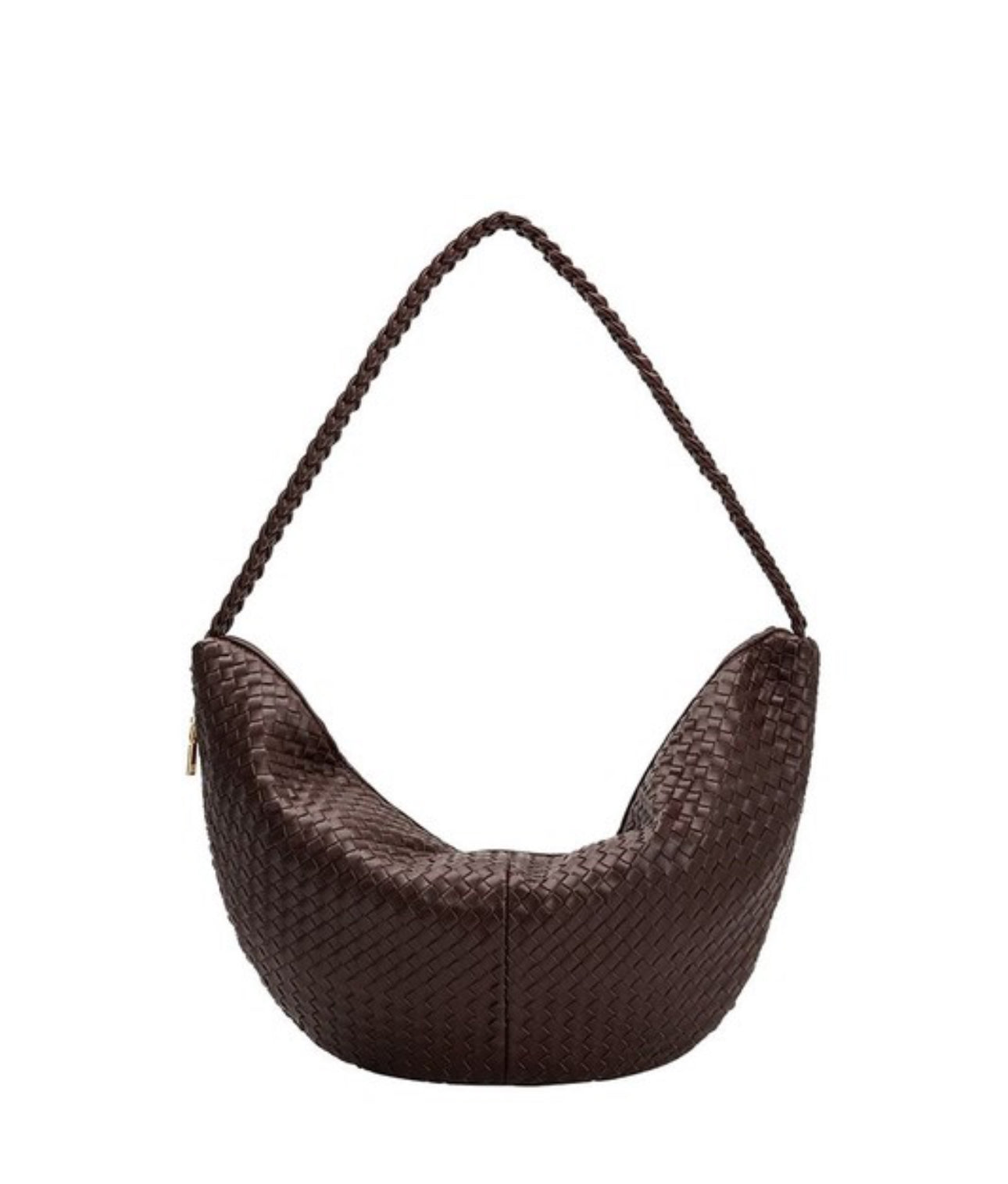 Espresso Woven Shoulder Bag