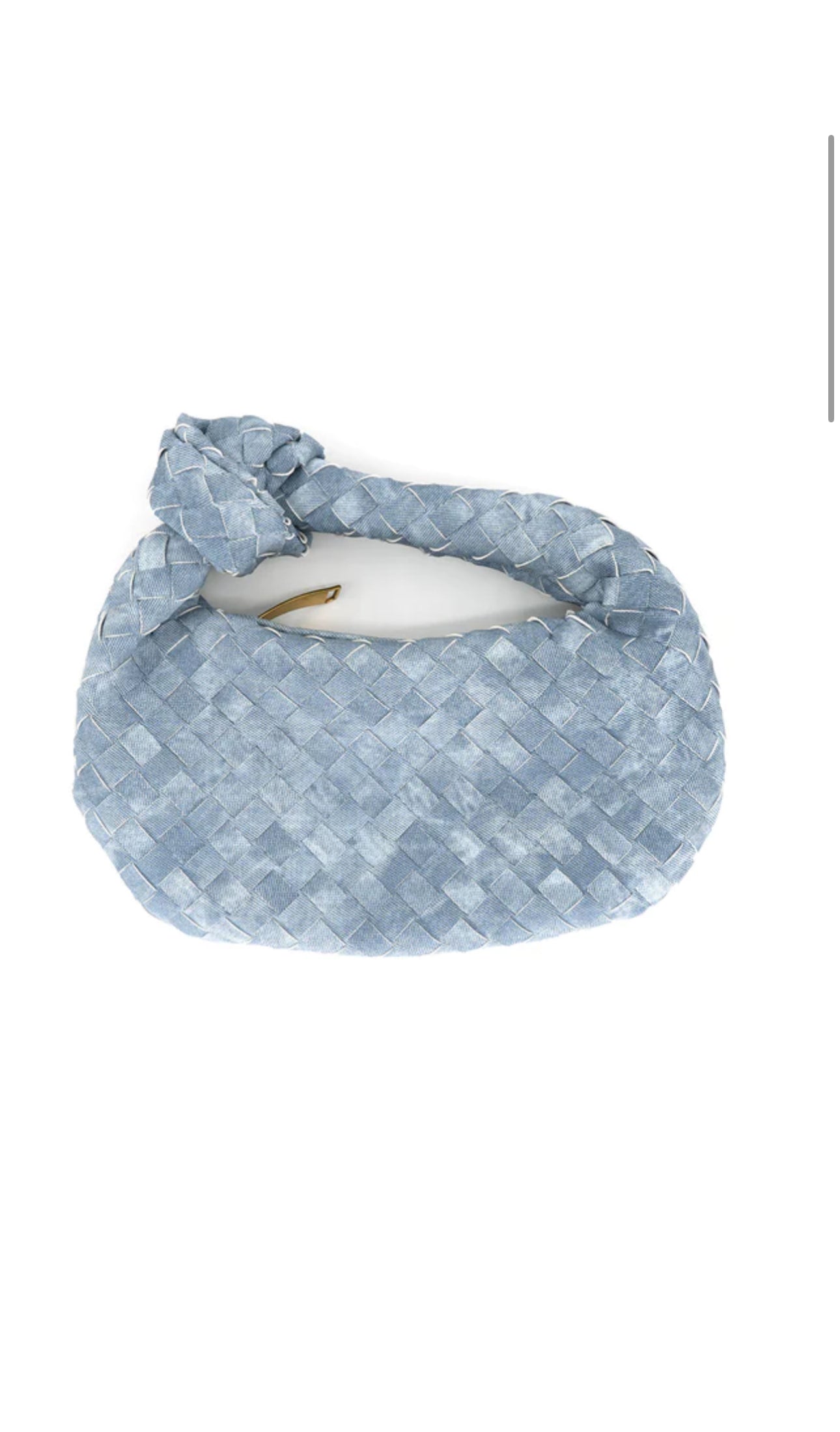 Denim Woven Handle Purse