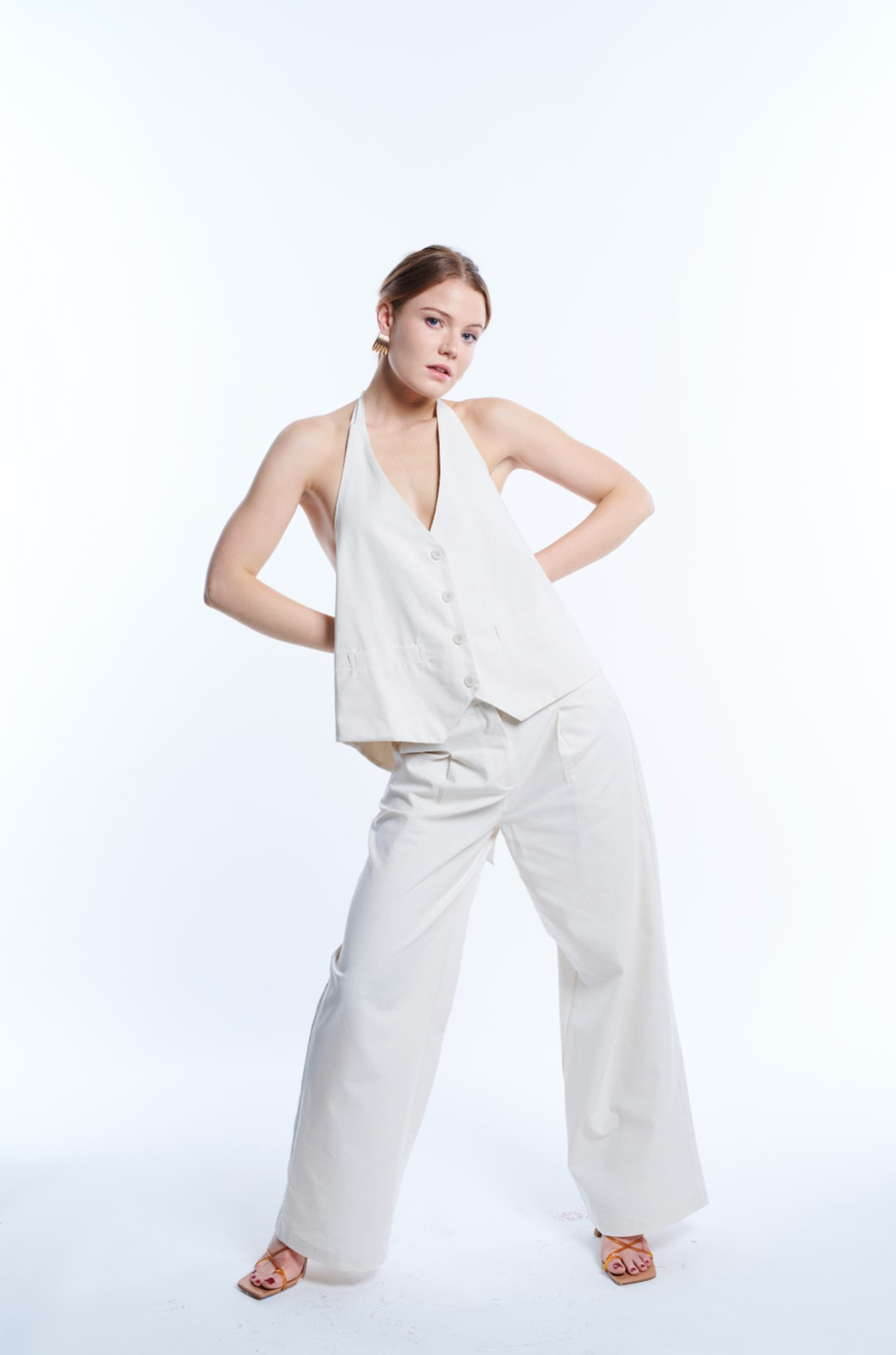 Backless Linen Top