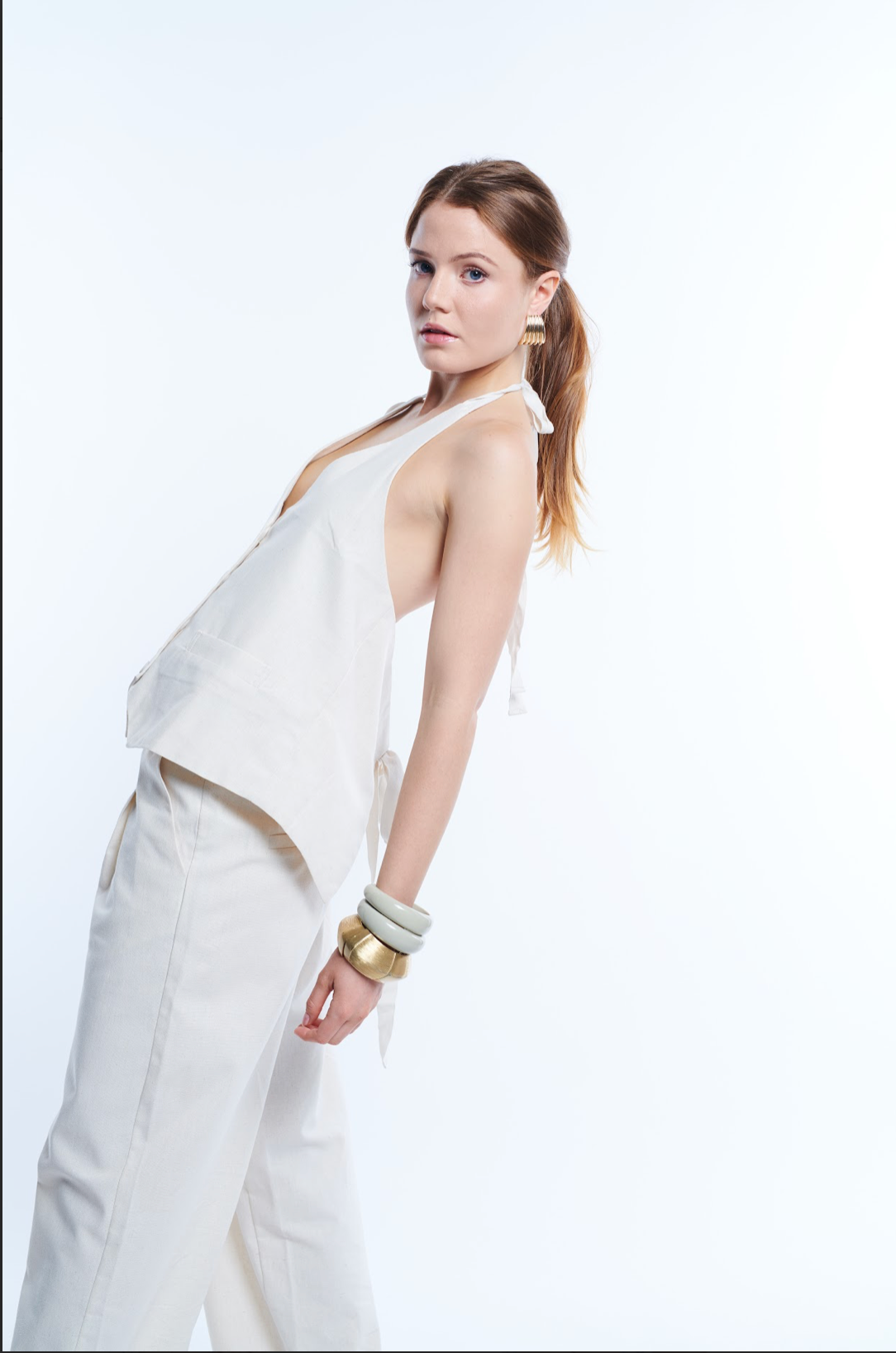 Backless Linen Top