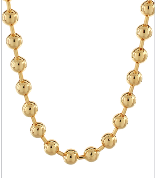 Ball and Bar Gold Necklace