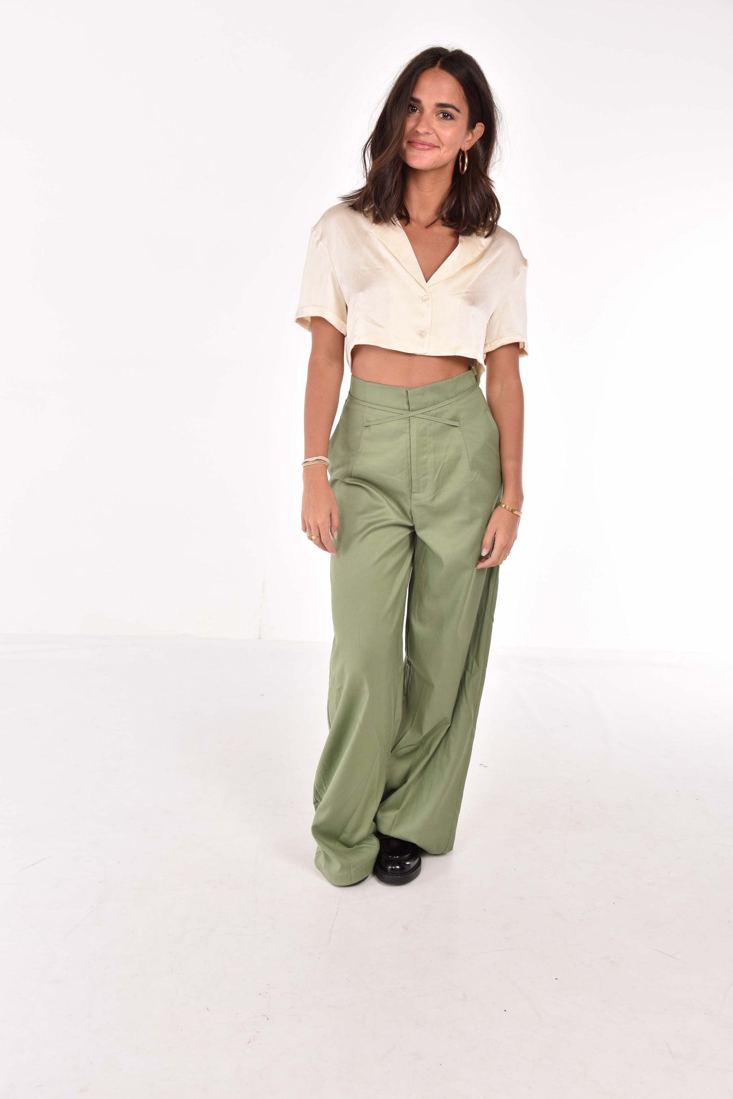 Olive Tie Pants