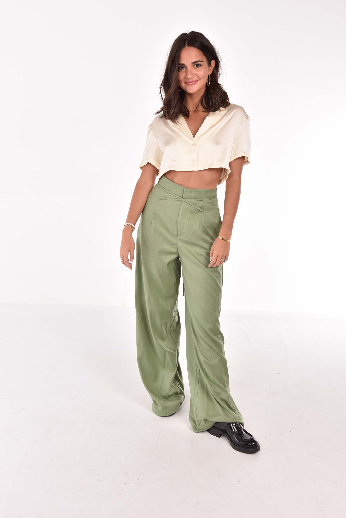 Olive Tie Pants