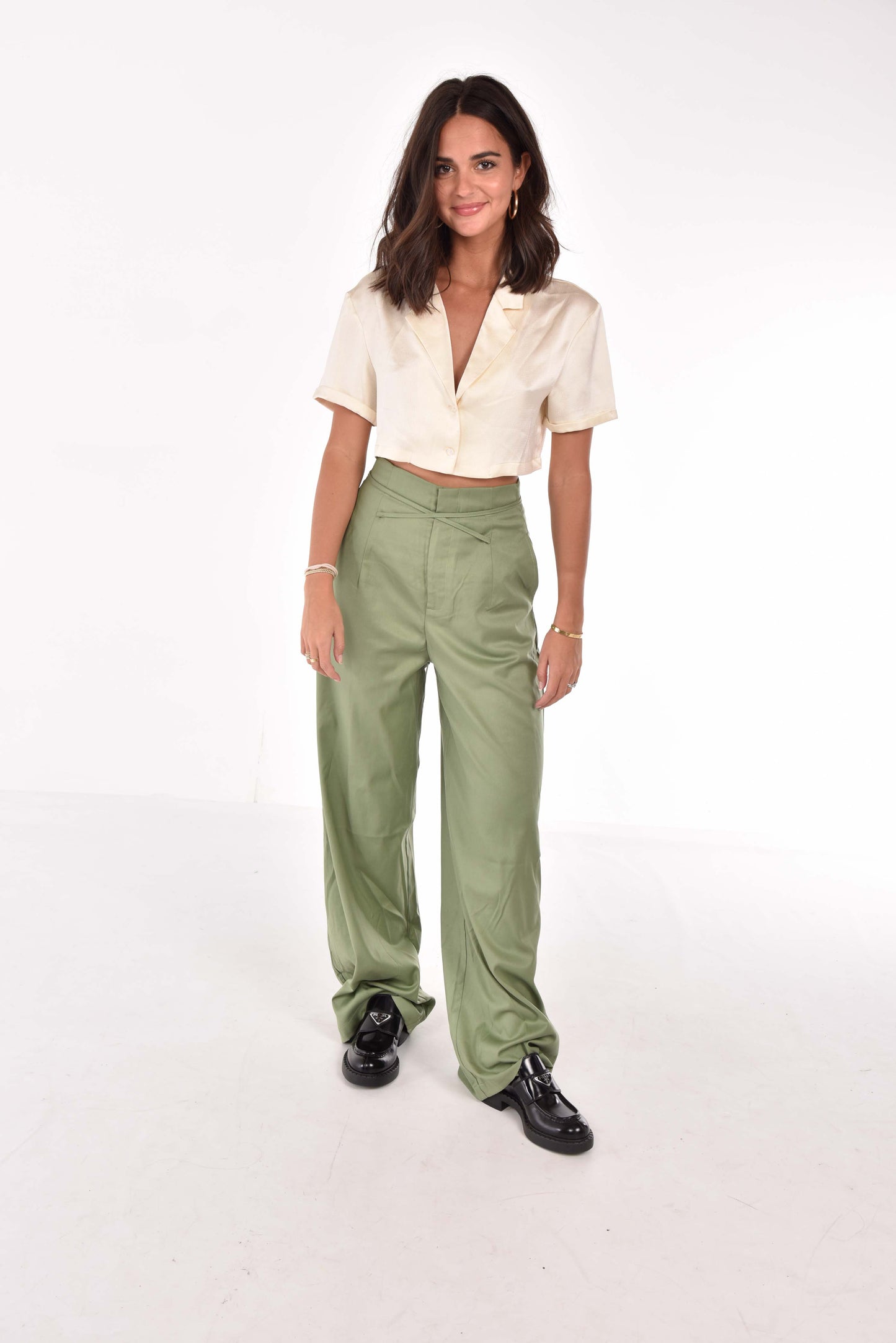 Olive Tie Pants
