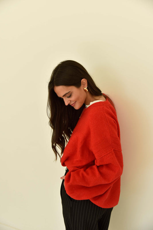 Red Oversized Sweater