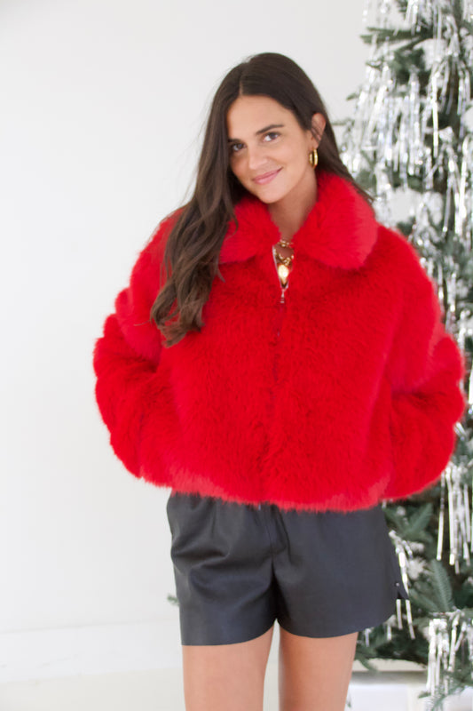 Red Fur Jacket