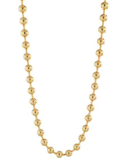 Ball and Bar Gold Necklace